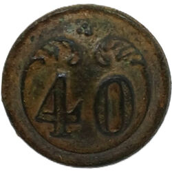 Franse uniformknoop: 40ste Linie Infanterieregiment Tweede Franse Keizerrijk