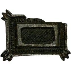 Karolingische rechthoekige fibula: ca. 10e eeuw